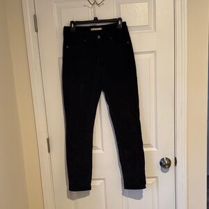 black Levi's corduroy pants - classic mid rise skinny